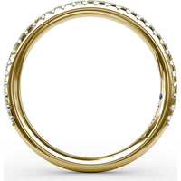 Pavé Set Round Diamond Wedding Band by Fana - 0.25 Carat Total Diamond Weight