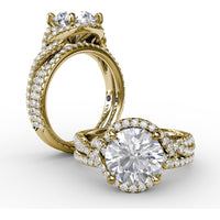 Pavé Set Round Diamond Wedding Band by Fana - 0.25 Carat Total Diamond Weight
