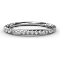 Pavé Set Round Diamond Wedding Band by Fana - 0.25 Carat Total Diamond Weight