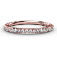 Pavé Set Round Diamond Wedding Band by Fana - 0.25 Carat Total Diamond Weight