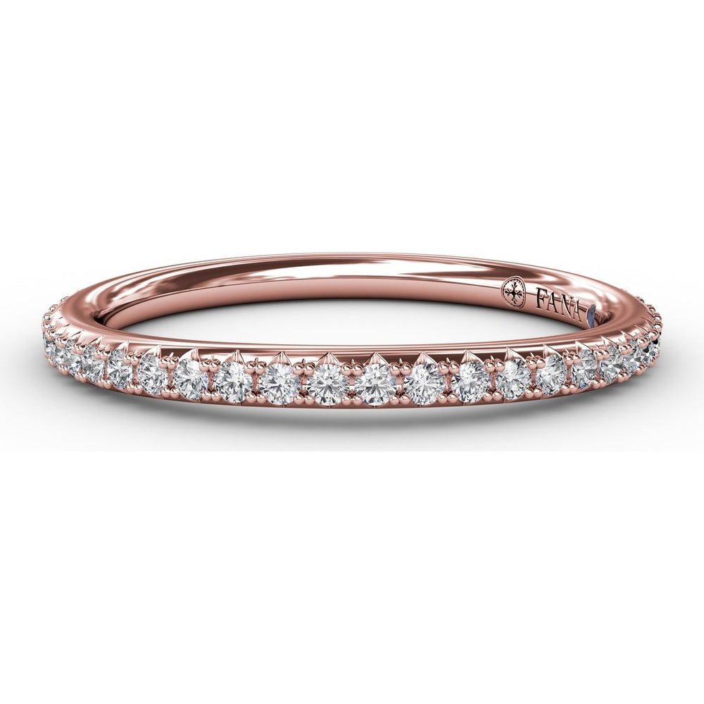 Pavé Set Round Diamond Wedding Band by Fana - 0.25 Carat Total Diamond Weight