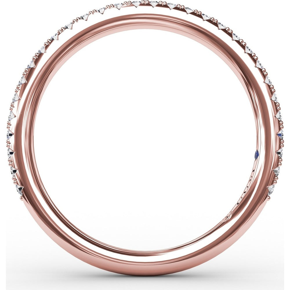 Pavé Set Round Diamond Wedding Band by Fana - 0.25 Carat Total Diamond Weight
