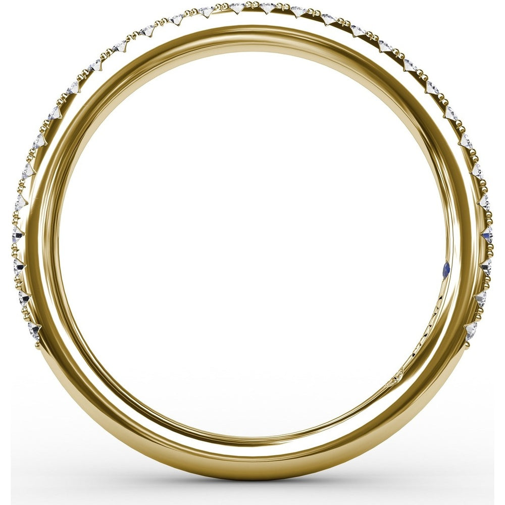 Pavé Set Round Diamond Wedding Band by Fana - 0.25 Carat Total Diamond Weight