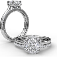 Pavé Set Round Diamond Wedding Band by Fana - 0.25 Carat Total Diamond Weight