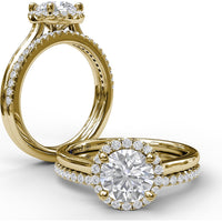 Pavé Set Round Diamond Wedding Band by Fana - 0.25 Carat Total Diamond Weight