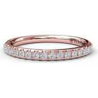 Pavé Set Round Diamond Wedding Band by Fana - 0.25 Carat Total Diamond Weight