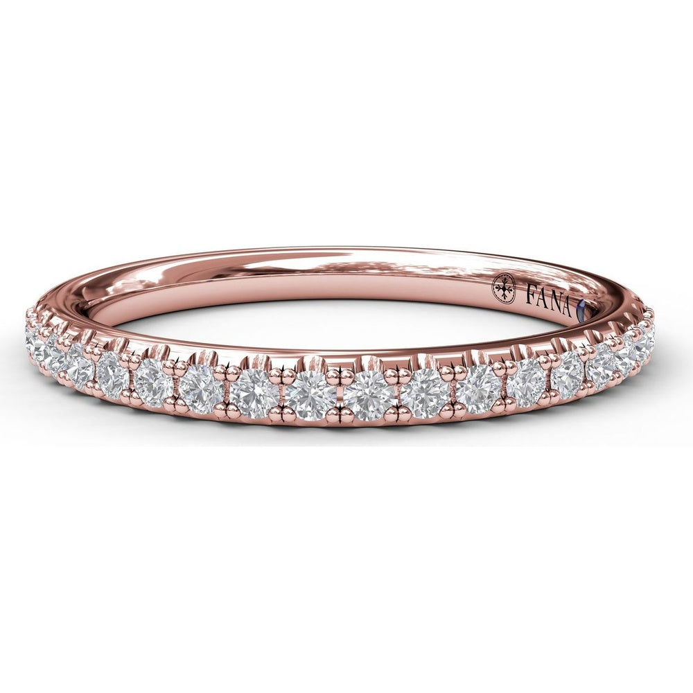 Pavé Set Round Diamond Wedding Band by Fana - 0.25 Carat Total Diamond Weight
