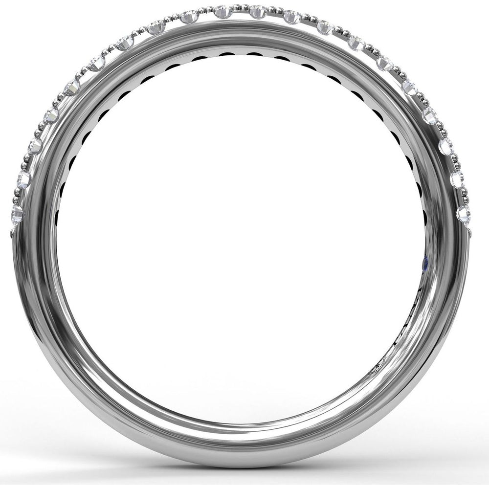 Pavé Set Round Diamond Wedding Band by Fana - 0.25 Carat Total Diamond Weight