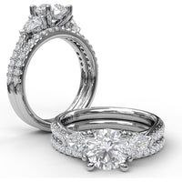 Pavé Set Round Diamond Wedding Band by Fana - 0.25 Carat Total Diamond Weight