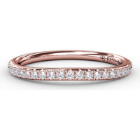 Pavé Set Round Diamond Wedding Band by Fana - 0.26 Carat Total Diamond Weight