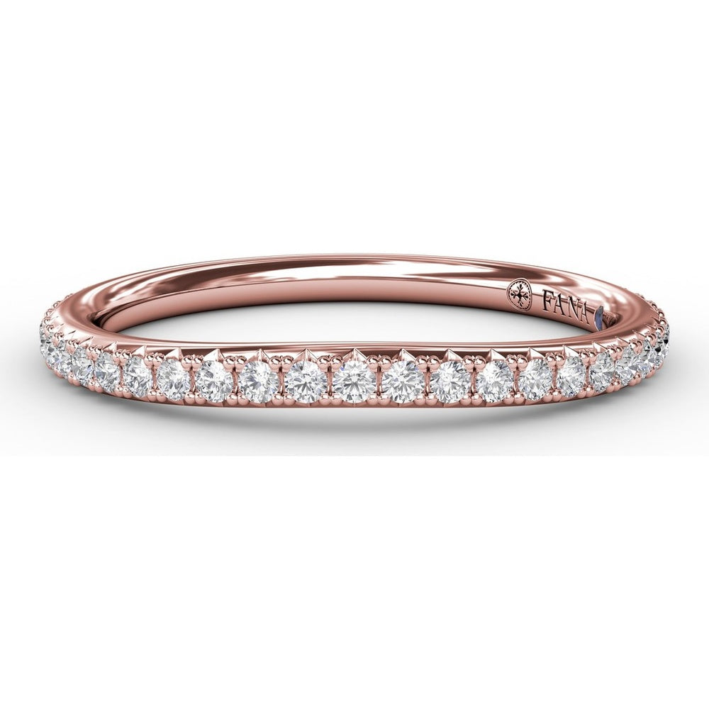 Pavé Set Round Diamond Wedding Band by Fana - 0.26 Carat Total Diamond Weight