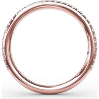 Pavé Set Round Diamond Wedding Band by Fana - 0.26 Carat Total Diamond Weight