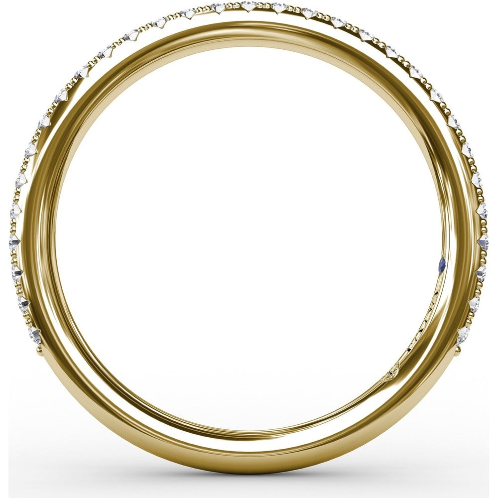 Pavé Set Round Diamond Wedding Band by Fana - 0.26 Carat Total Diamond Weight