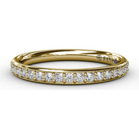 Pavé Set Round Diamond Wedding Band by Fana - 0.26 Carat Total Diamond Weight