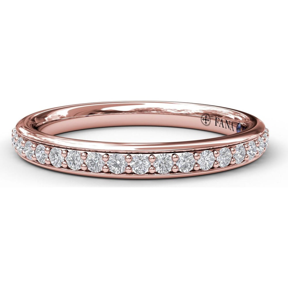 Pavé Set Round Diamond Wedding Band by Fana - 0.26 Carat Total Diamond Weight