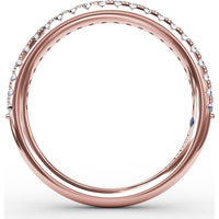 Pavé Set Round Diamond Wedding Band by Fana - 0.28 Carat Total Diamond Weight