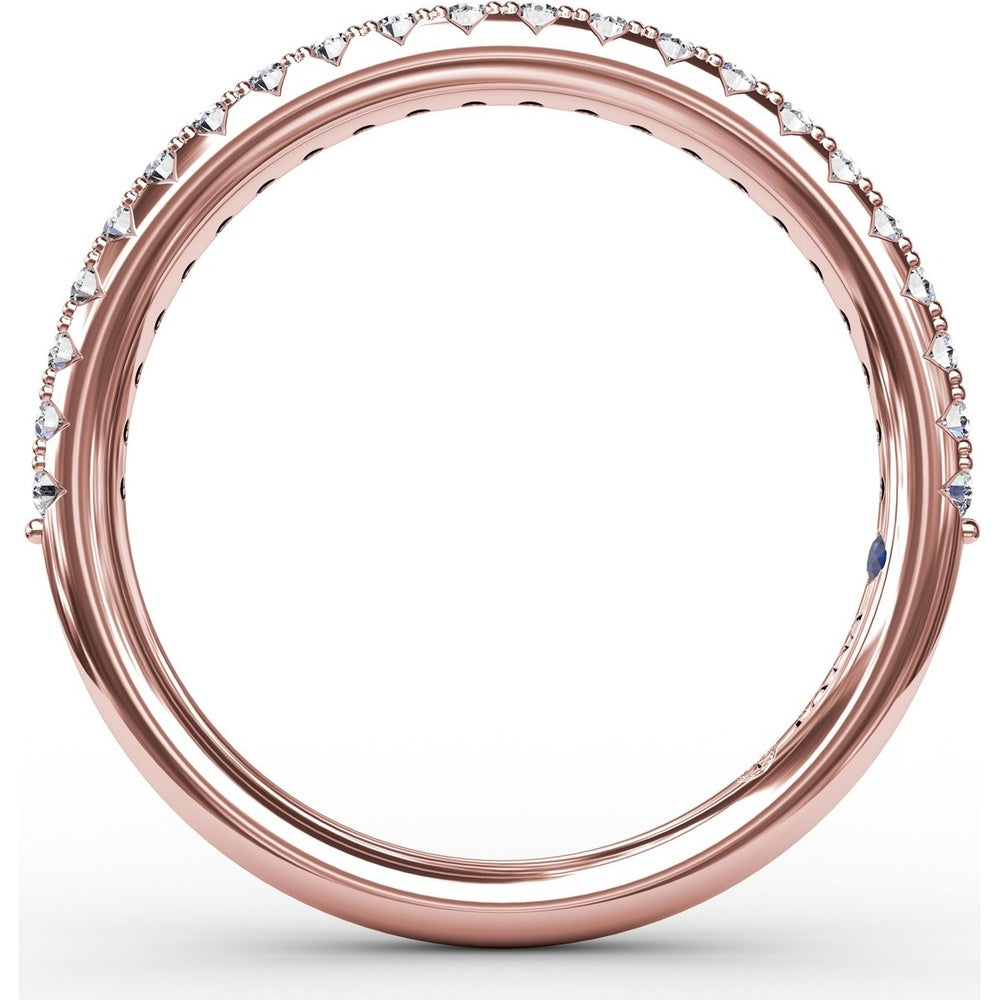 Pavé Set Round Diamond Wedding Band by Fana - 0.28 Carat Total Diamond Weight