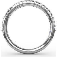 Pavé Set Round Diamond Wedding Band by Fana - 0.28 Carat Total Diamond Weight
