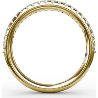 Pavé Set Round Diamond Wedding Band by Fana - 0.28 Carat Total Diamond Weight