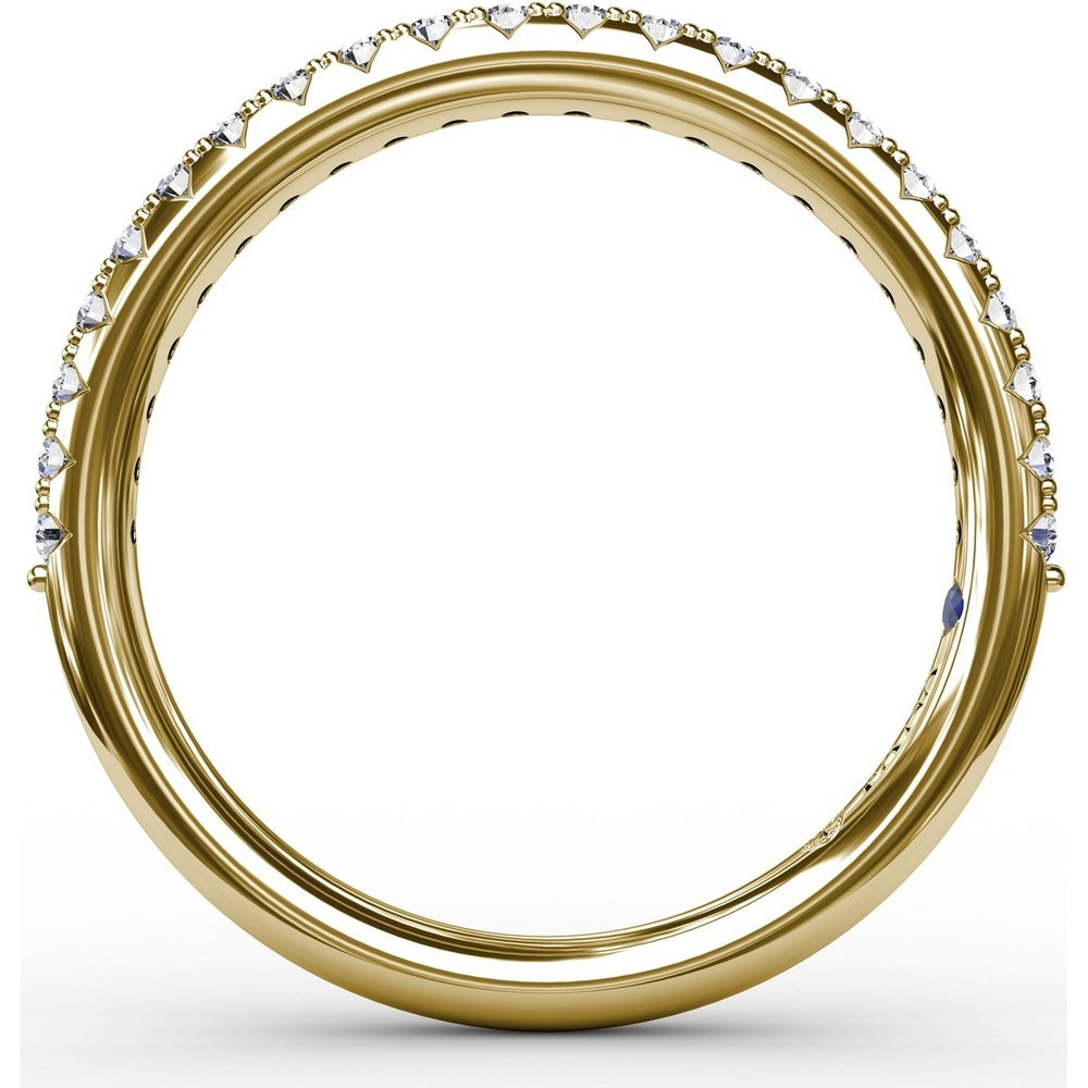 Pavé Set Round Diamond Wedding Band by Fana - 0.28 Carat Total Diamond Weight