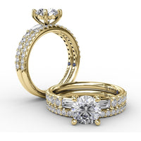 Pavé Set Round Diamond Wedding Band by Fana - 0.28 Carat Total Diamond Weight