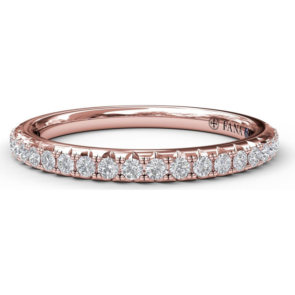 Pavé-Set Round Diamond Wedding Band by Fana - 0.28 Carat Total Diamond Weight