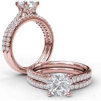 Pavé-Set Round Diamond Wedding Band by Fana - 0.28 Carat Total Diamond Weight
