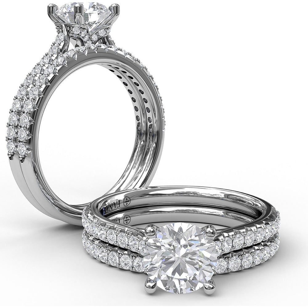 Pavé-Set Round Diamond Wedding Band by Fana - 0.28 Carat Total Diamond Weight