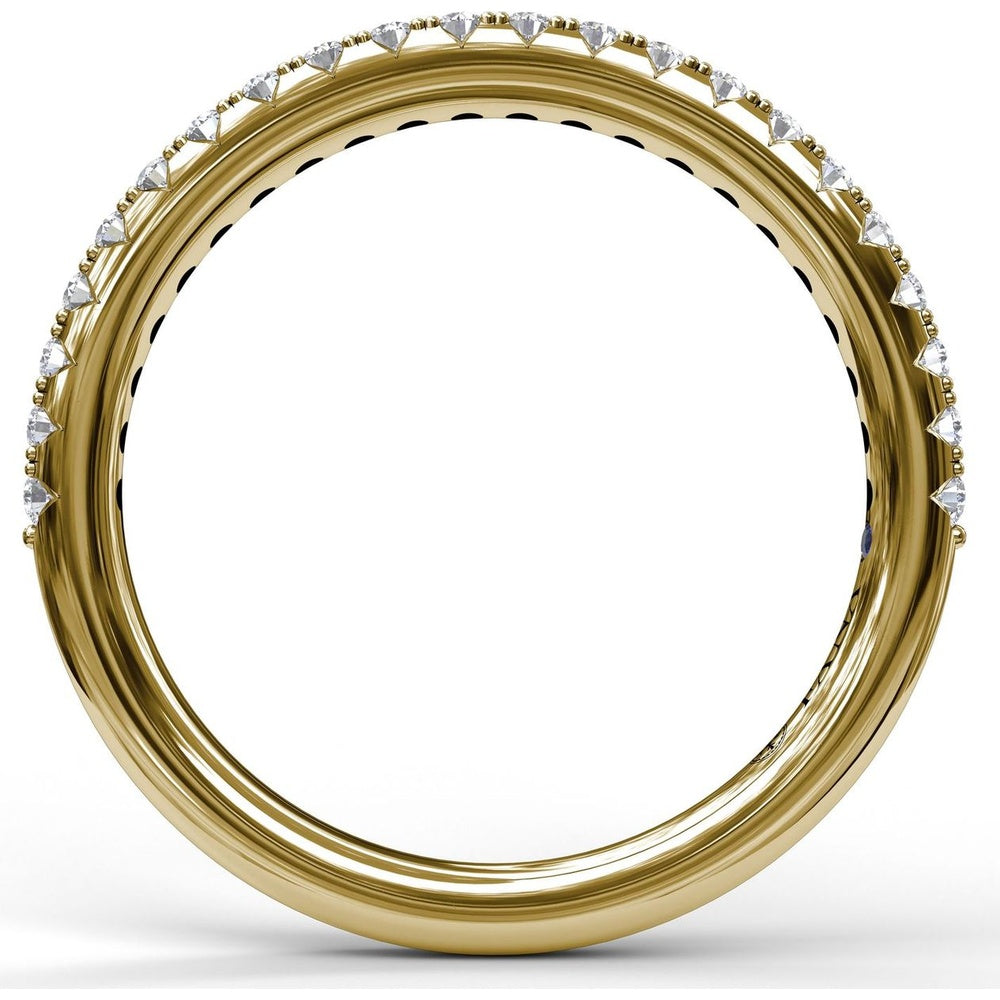 Pavé-Set Round Diamond Wedding Band by Fana - 0.28 Carat Total Diamond Weight