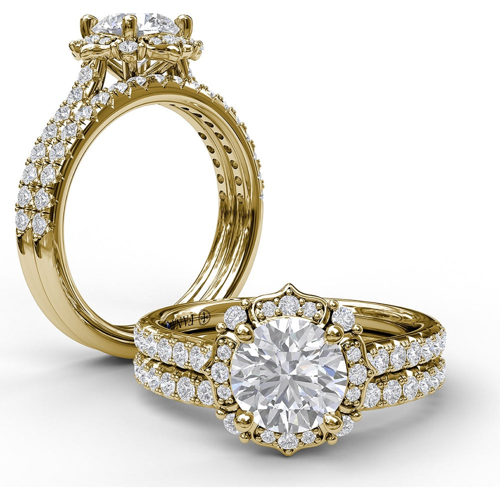 Pavé Set Round Diamond Wedding Band by Fana - 0.29 Carat Total Diamond Weight