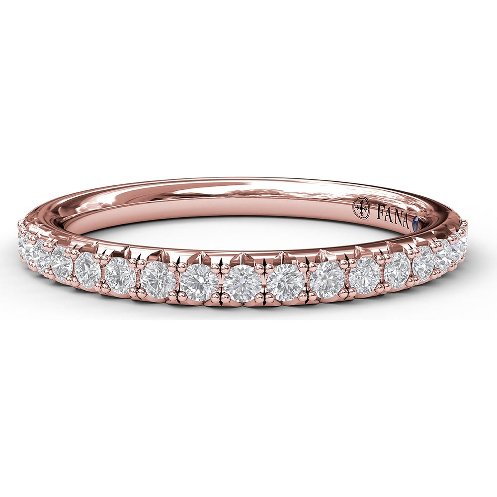 Pavé Set Round Diamond Wedding Band by Fana - 0.29 Carat Total Diamond Weight