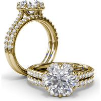 Pavé Set Round Diamond Wedding Band by Fana - 0.29 Carat Total Diamond Weight