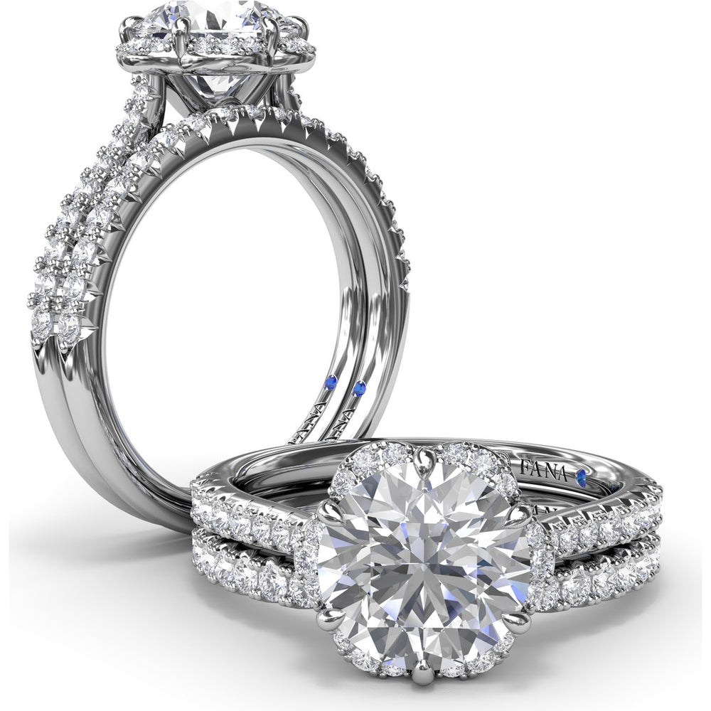 Pavé Set Round Diamond Wedding Band by Fana - 0.29 Carat Total Diamond Weight