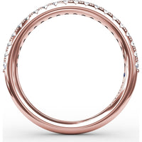 Pavé Set Round Diamond Wedding Band by Fana - 0.30 Carat Total Diamond Weight