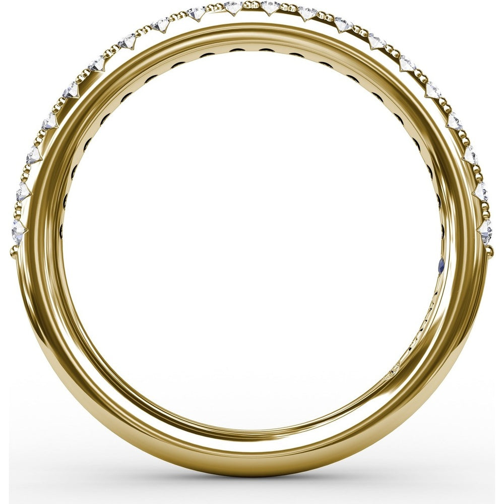 Pavé Set Round Diamond Wedding Band by Fana - 0.30 Carat Total Diamond Weight