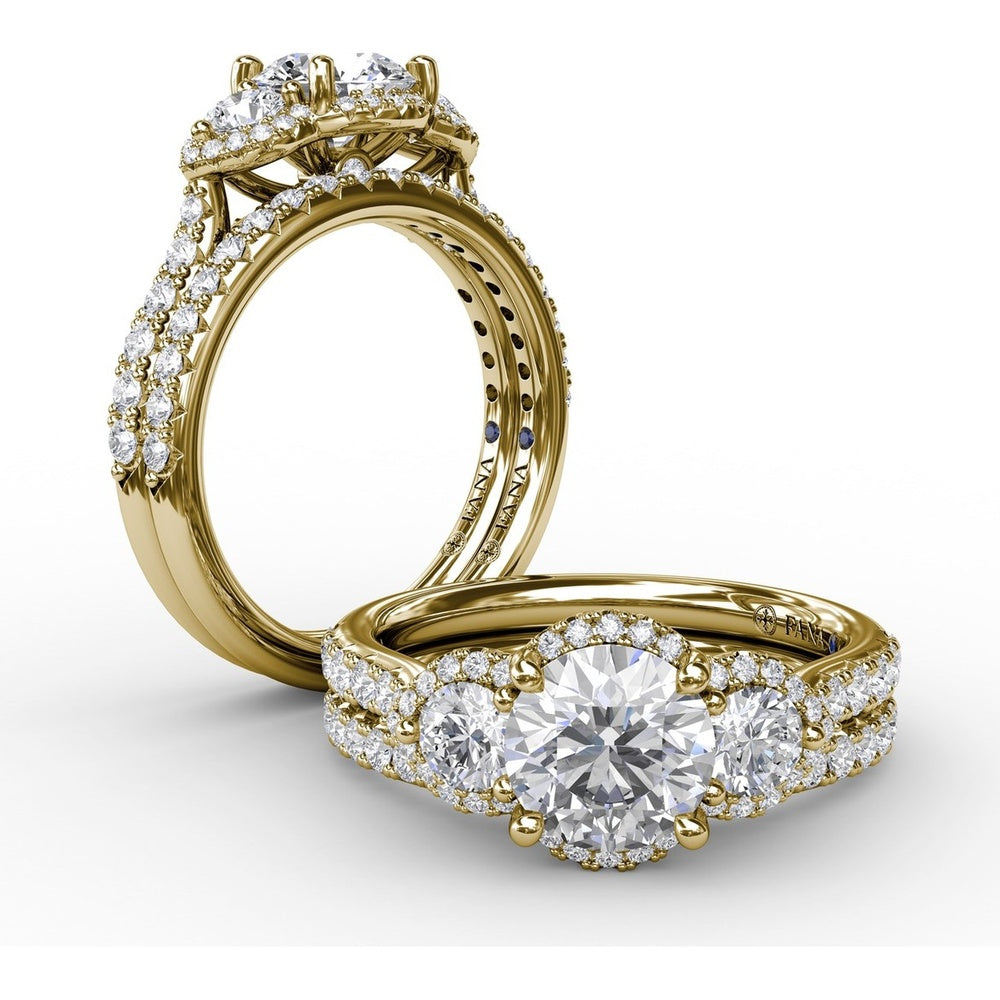 Pavé Set Round Diamond Wedding Band by Fana - 0.30 Carat Total Diamond Weight