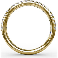 Pavé Set Round Diamond Wedding Band by Fana - 0.30 Carat Total Diamond Weight