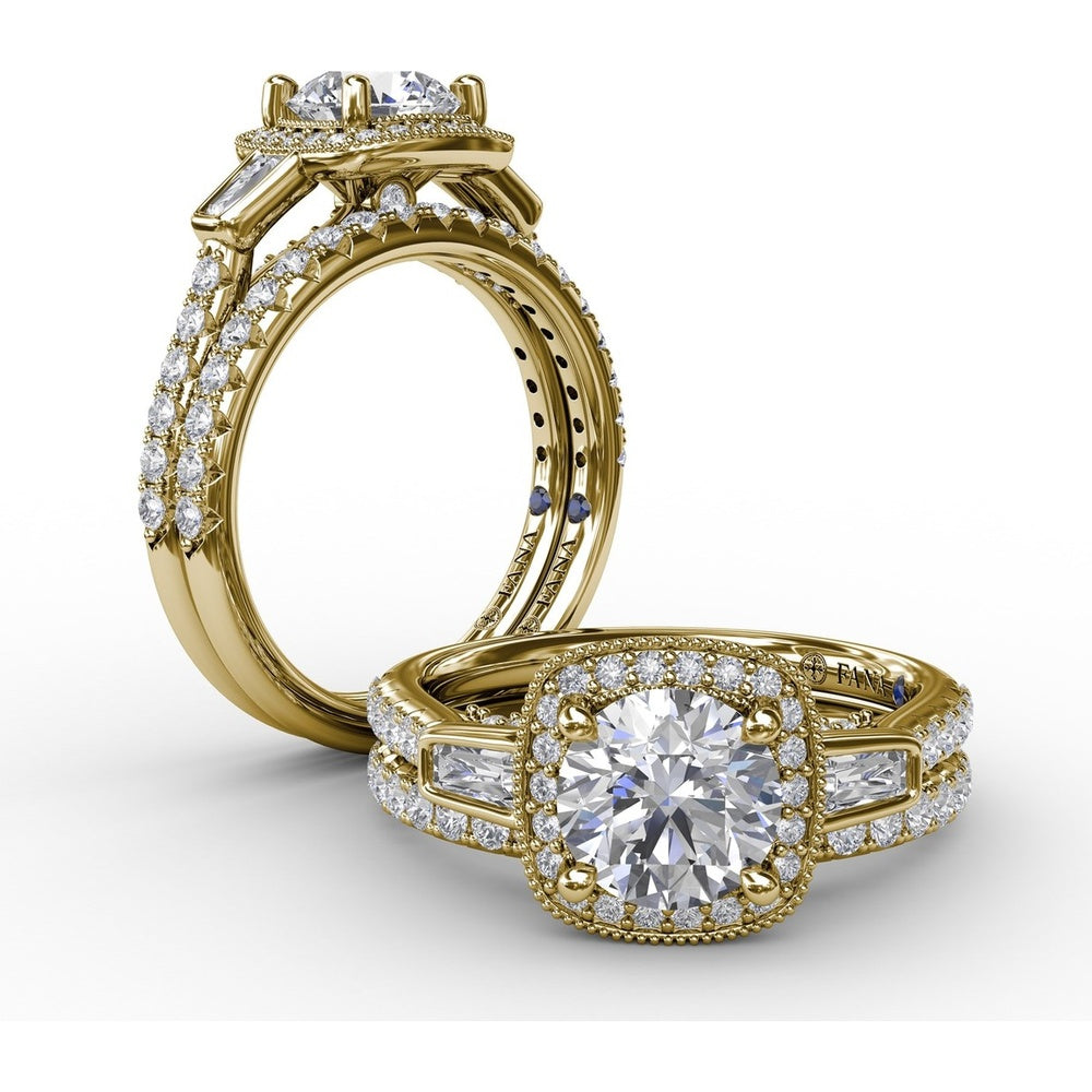Pavé Set Round Diamond Wedding Band by Fana - 0.30 Carat Total Diamond Weight