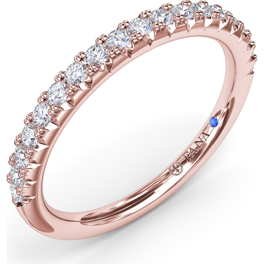 Pavé Set Round Diamond Wedding Band by Fana - 0.30 Carat Total Diamond Weight