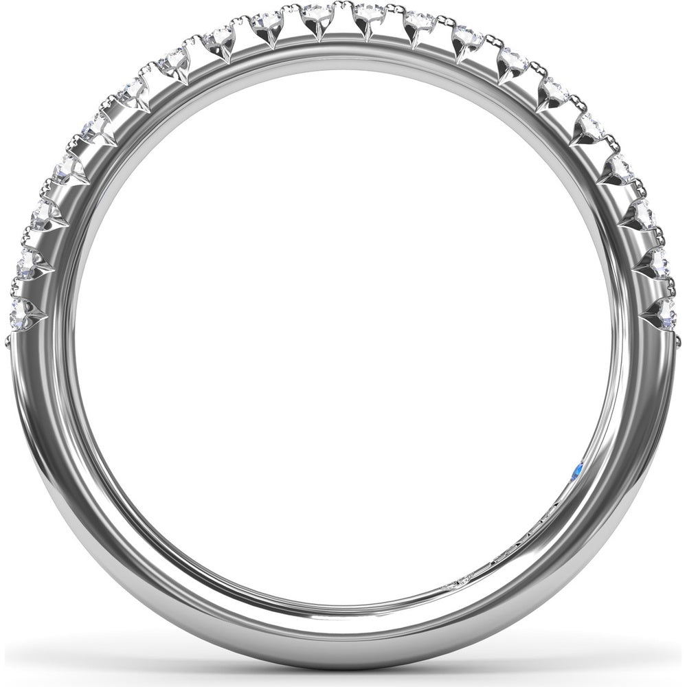 Pavé Set Round Diamond Wedding Band by Fana - 0.30 Carat Total Diamond Weight