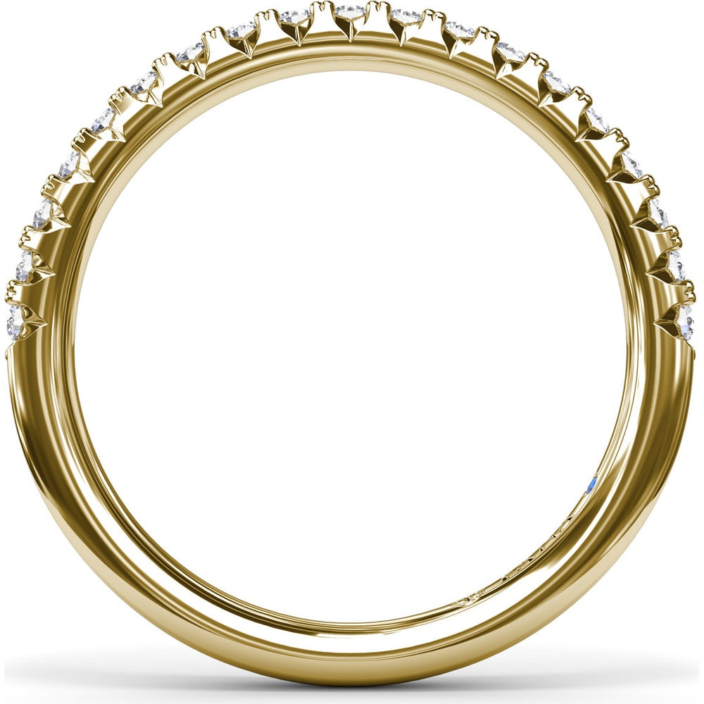 Pavé Set Round Diamond Wedding Band by Fana - 0.30 Carat Total Diamond Weight