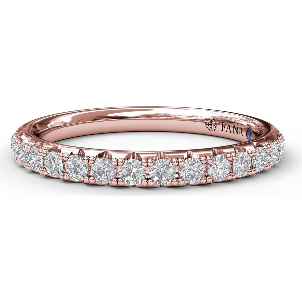 Pavé Set Round Diamond Wedding Band by Fana - 0.32 Carat Total Diamond Weight