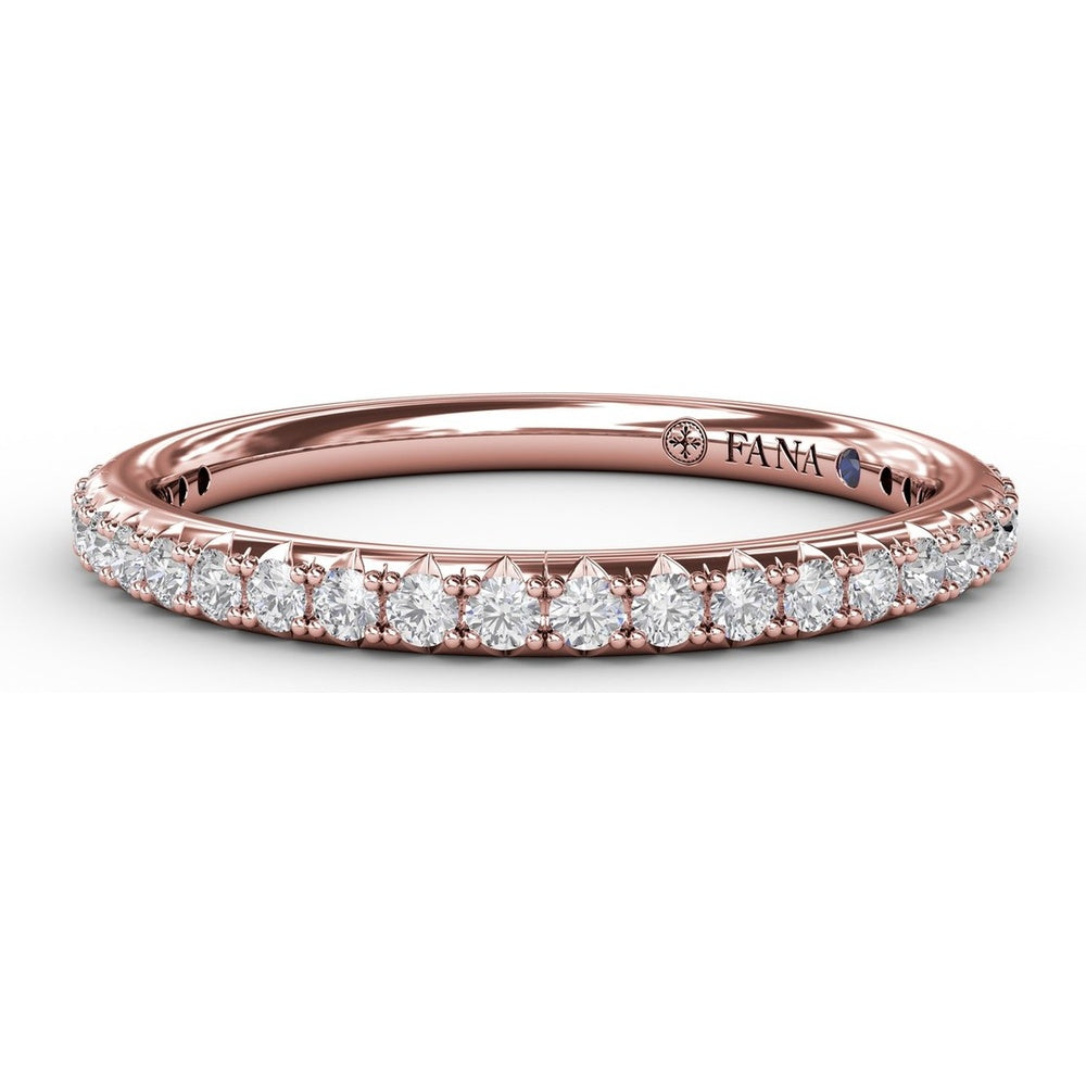 Pavé Set Round Diamond Wedding Band by Fana - 0.33 Carat Total Diamond Weight