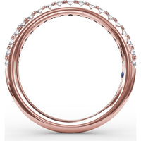 Pavé Set Round Diamond Wedding Band by Fana - 0.34 Carat Total Diamond Weight