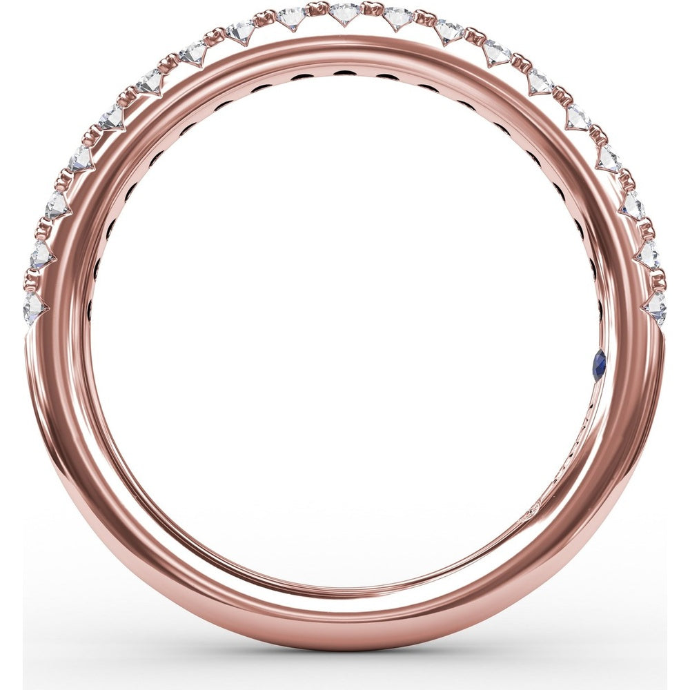 Pavé Set Round Diamond Wedding Band by Fana - 0.34 Carat Total Diamond Weight