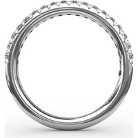Pavé Set Round Diamond Wedding Band by Fana - 0.34 Carat Total Diamond Weight