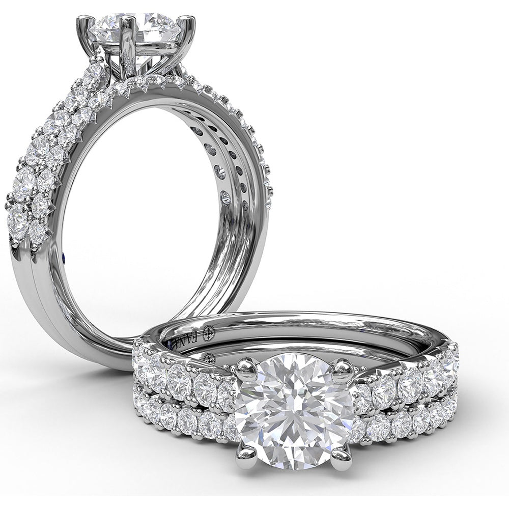 Pavé Set Round Diamond Wedding Band by Fana - 0.34 Carat Total Diamond Weight