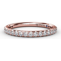 Pavé Set Round Diamond Wedding Band by Fana - 0.38 Carat Total Diamond Weight