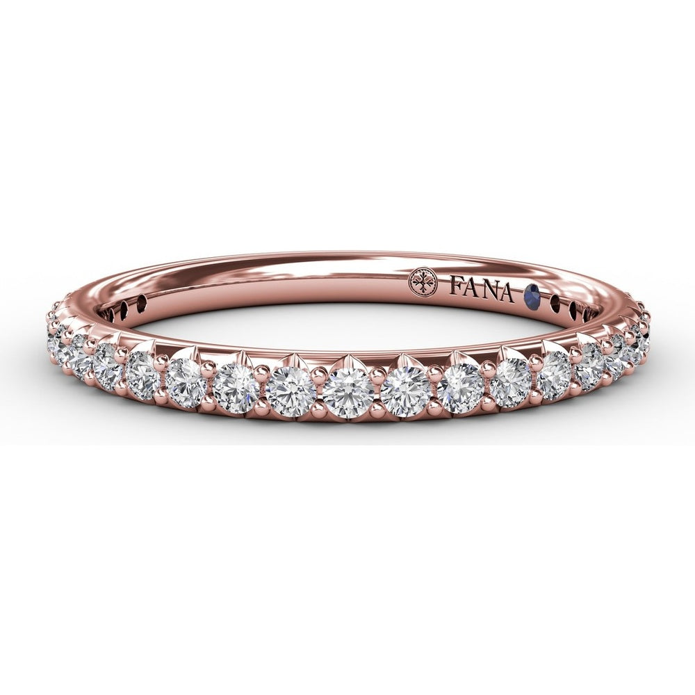 Pavé Set Round Diamond Wedding Band by Fana - 0.38 Carat Total Diamond Weight