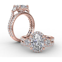 Pavé Set Round Diamond Wedding Band by Fana - 0.38 Carat Total Diamond Weight